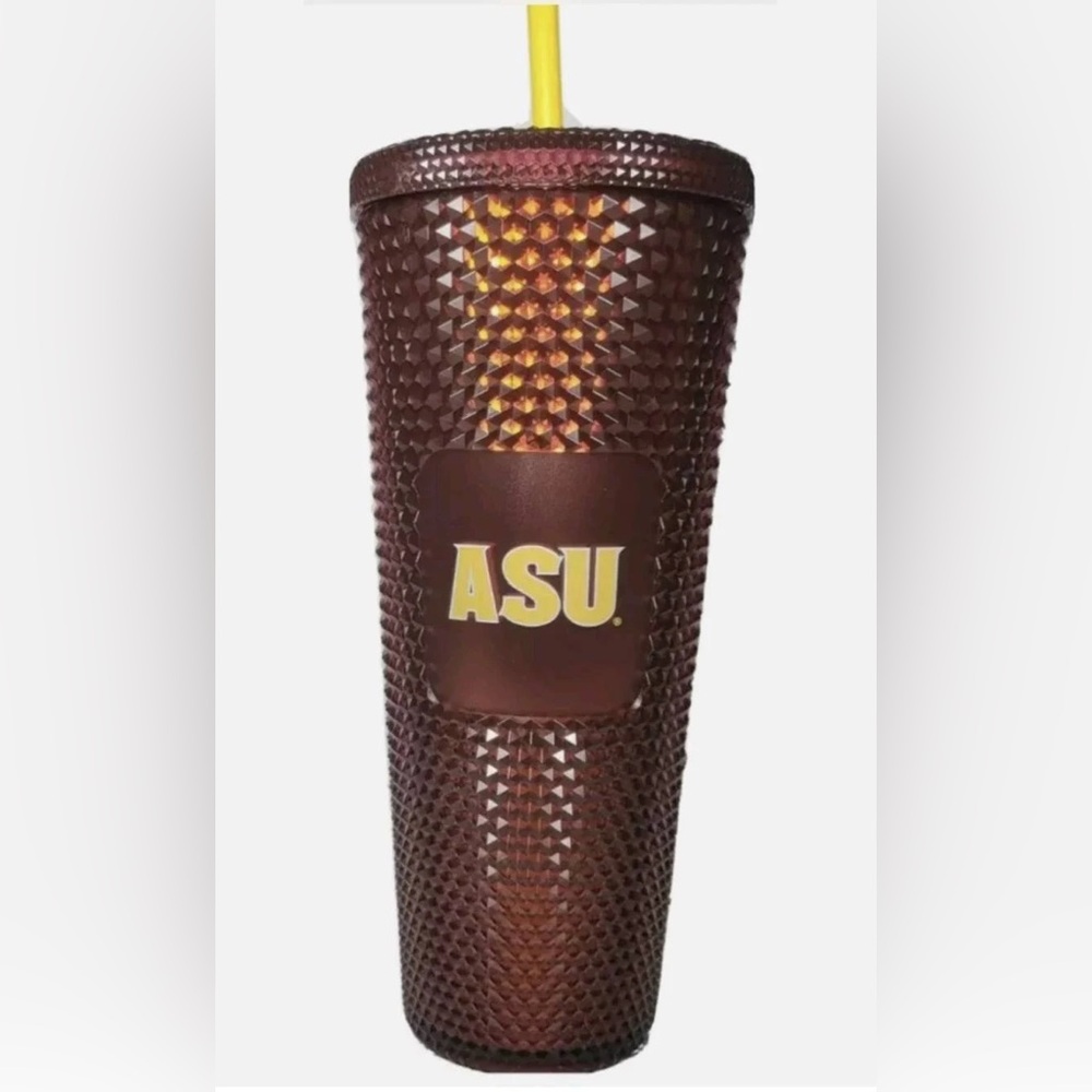 Starbucks ASU Maroon Studded Tumbler & straw topper